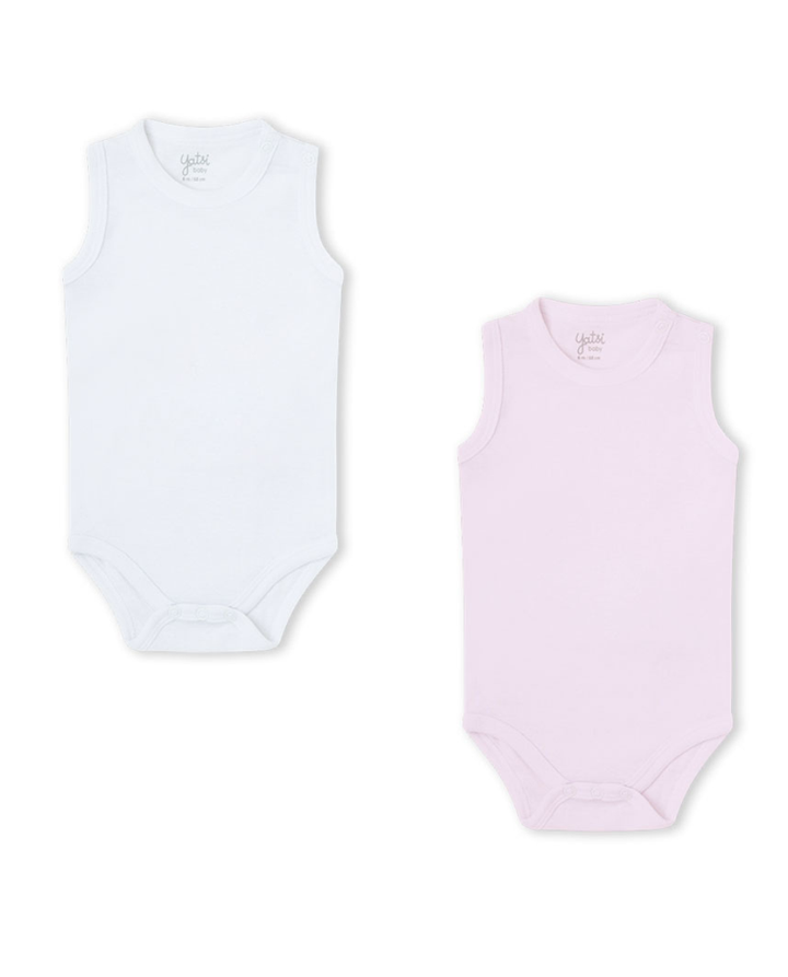PACK 2 BODIES TIRANTES BÁSICO BLANCO Y ROSA