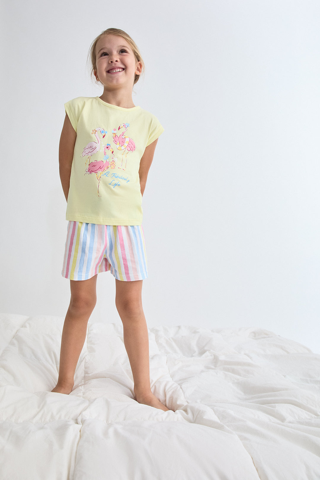 PIJAMA CORTO NIÑA FABULOUBY LIFE  VERDE