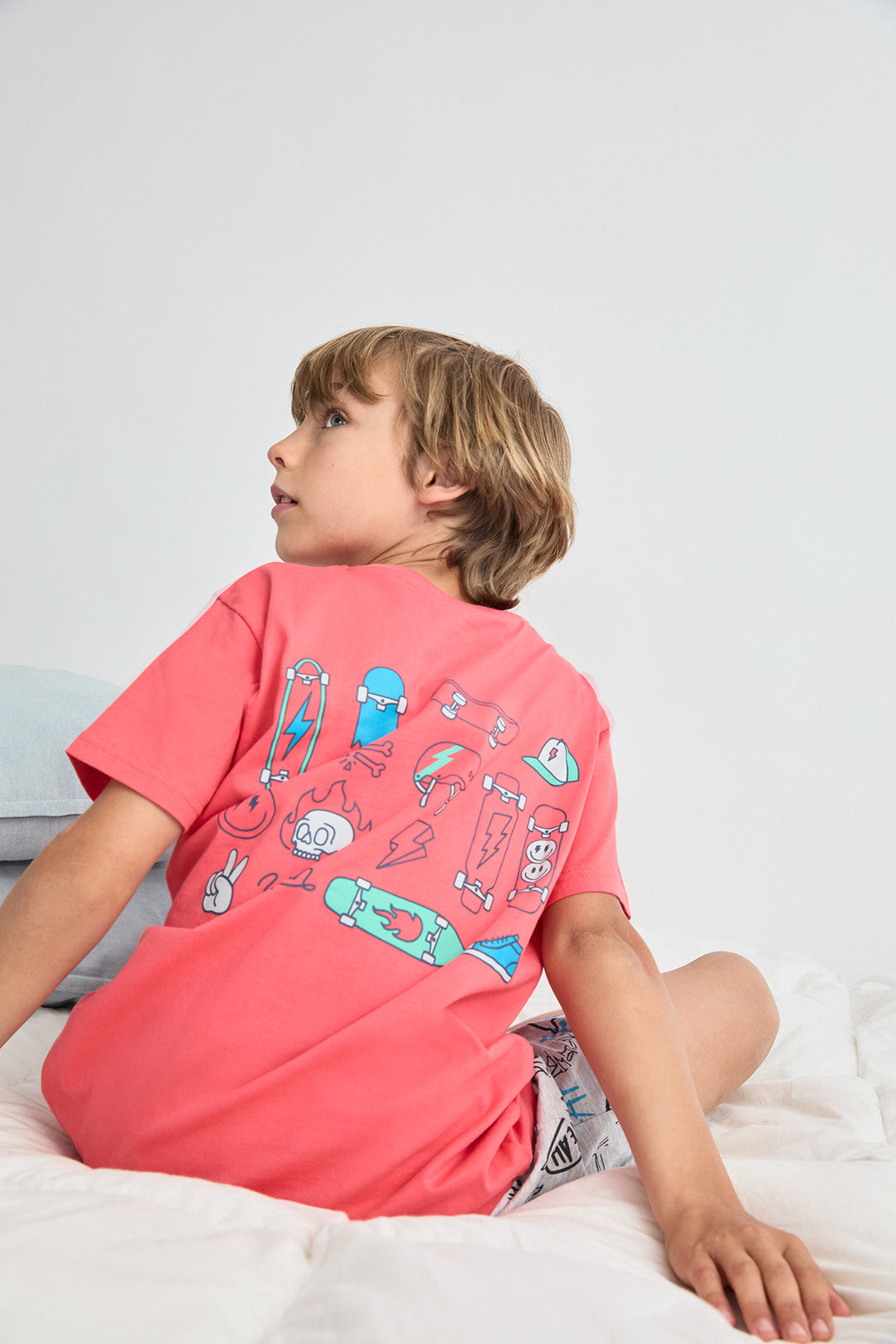 PIJAMA CORTO NIÑO YEAH  ROJO