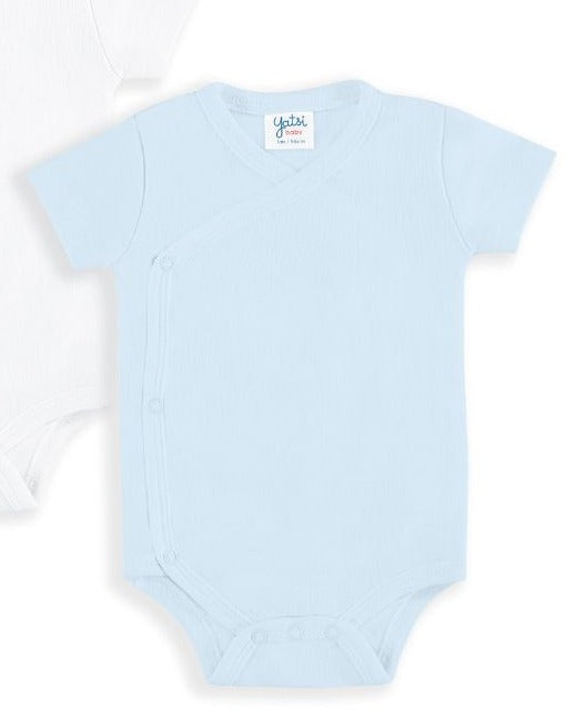 PACK 2 BODIES ABIERTO UNISEX BLANCO Y CELESTE
