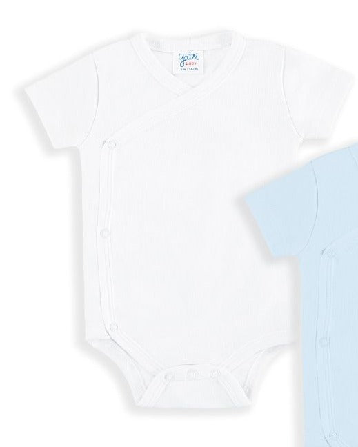 PACK 2 BODIES ABIERTO UNISEX BLANCO Y CELESTE