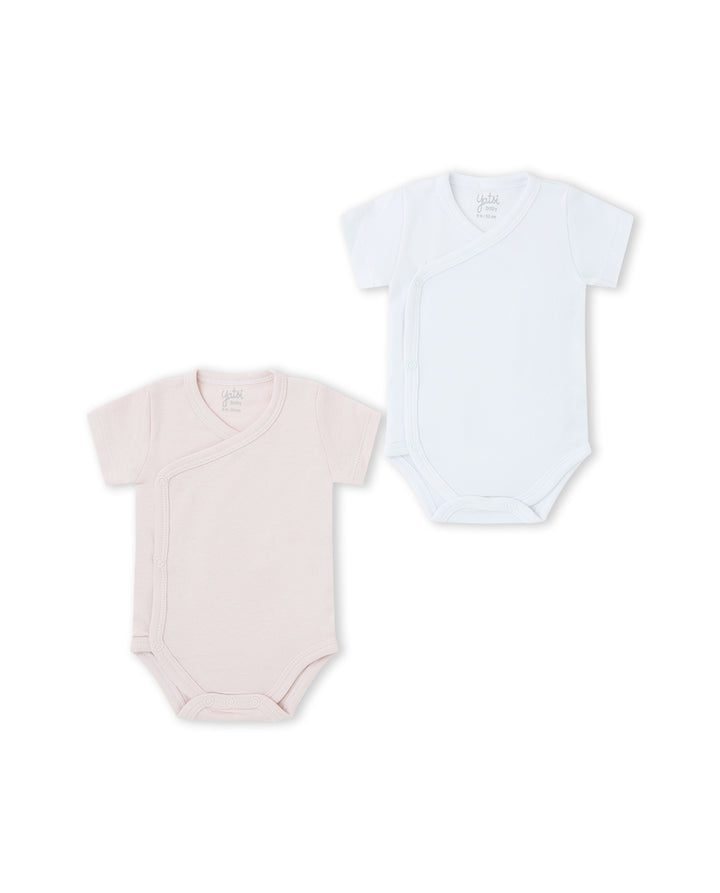 PACK 2 BODIES ABIERTO UNISEX BLANCO Y ROSA