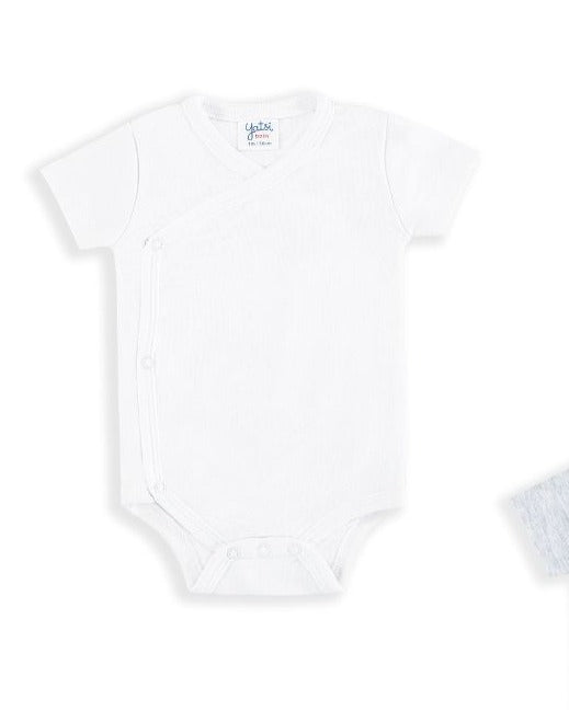 PACK 2 BODIES ABIERTO UNISEX BLANCO Y GRIS
