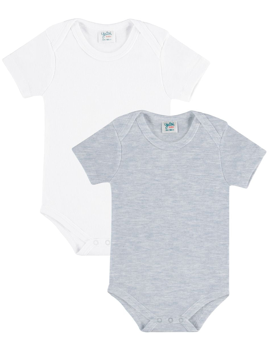 PACK 2 BODIES AMERICANO UNISEX BLANCO Y GRIS