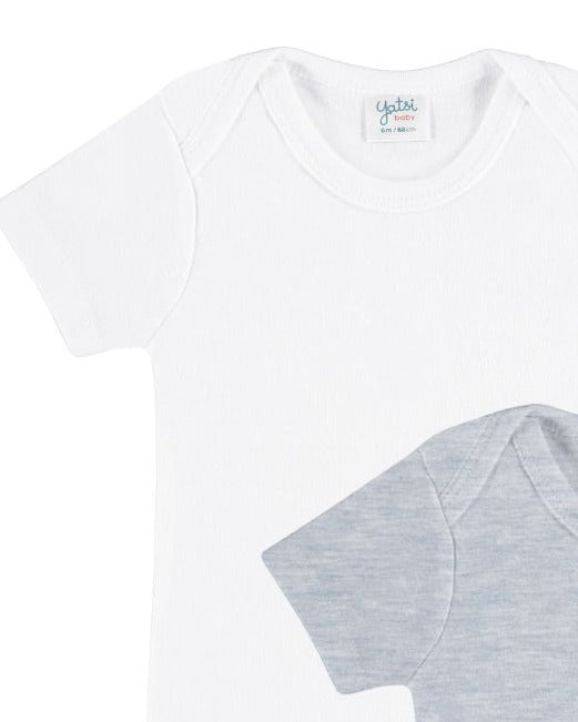 PACK 2 BODIES AMERICANO UNISEX BLANCO Y GRIS