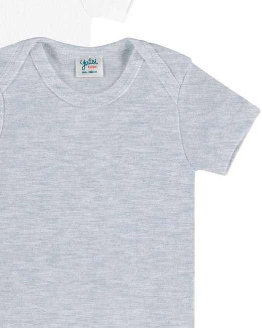 PACK 2 BODIES AMERICANO UNISEX BLANCO Y GRIS