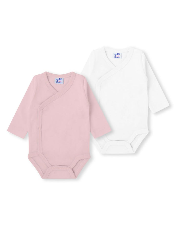 PACK 2 BODIES ABIERTO UNISEX BLANCO Y ROSA