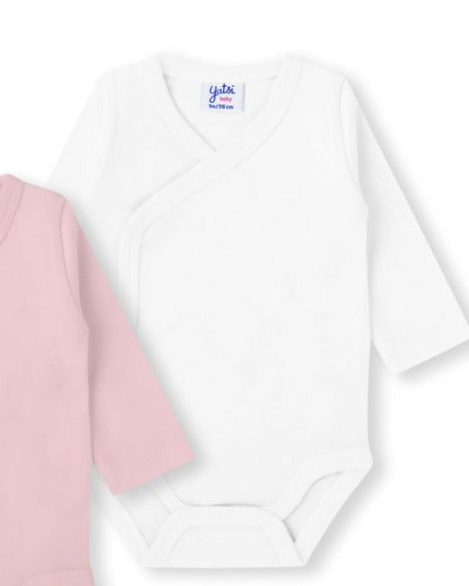 PACK 2 BODIES ABIERTO UNISEX BLANCO Y ROSA