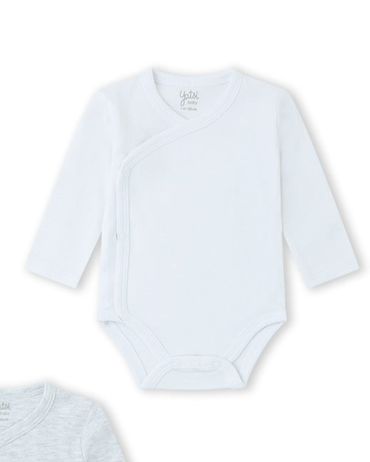 PACK 2 BODIES ABIERTO UNISEX BLANCO Y GRIS
