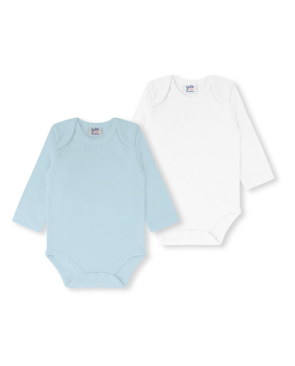 PACK 2 BODIES AMERICANO UNISEX BLANCO Y CELESTE