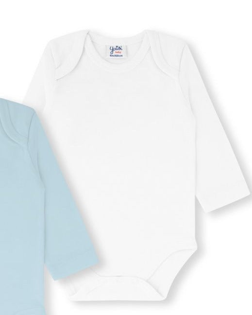 PACK 2 BODIES AMERICANO UNISEX BLANCO Y CELESTE