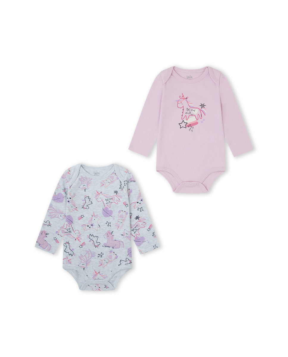 PACK 2 BODIES NIÑA LILA