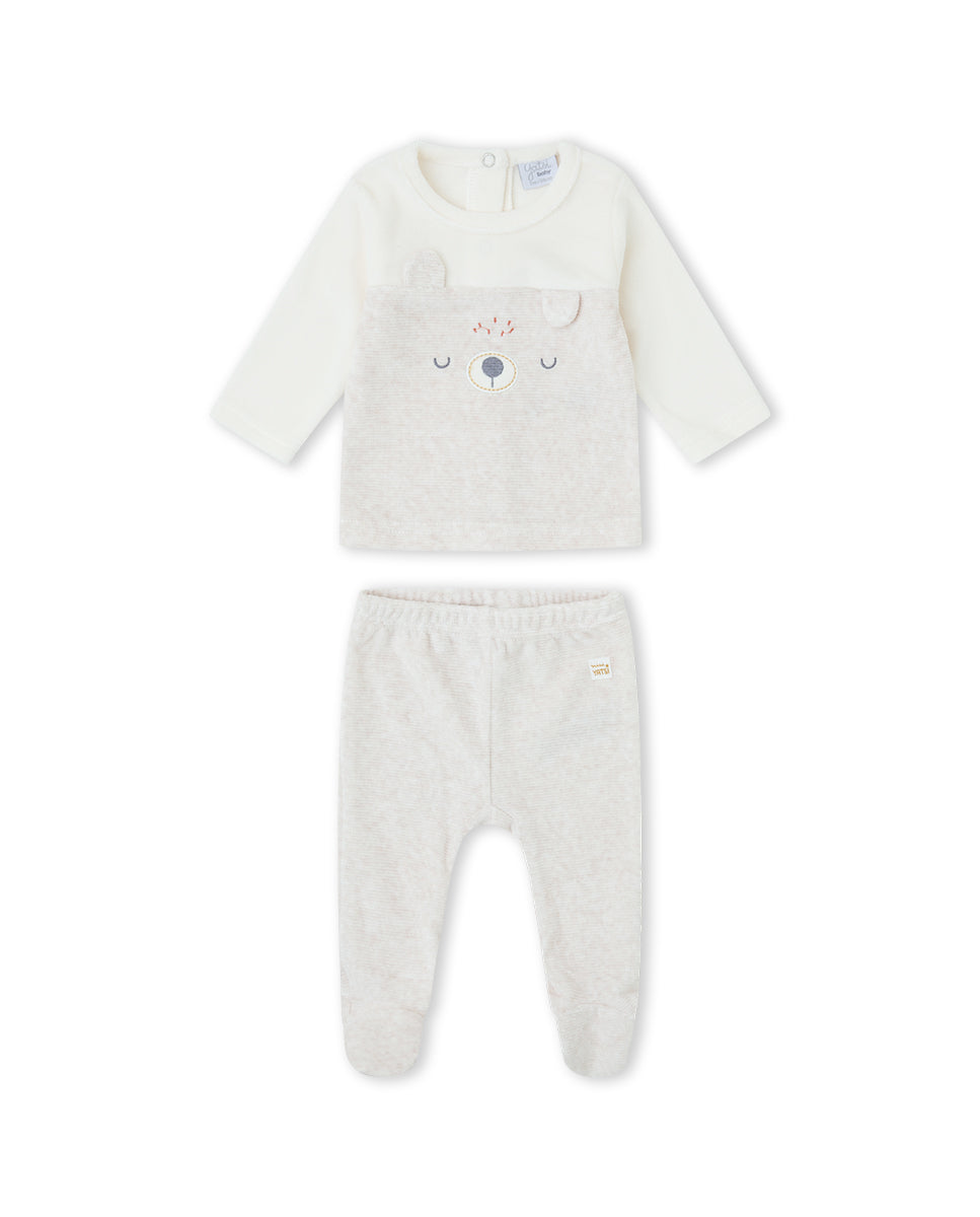 CONJUNTO POLAINA NIÑO BEIGE