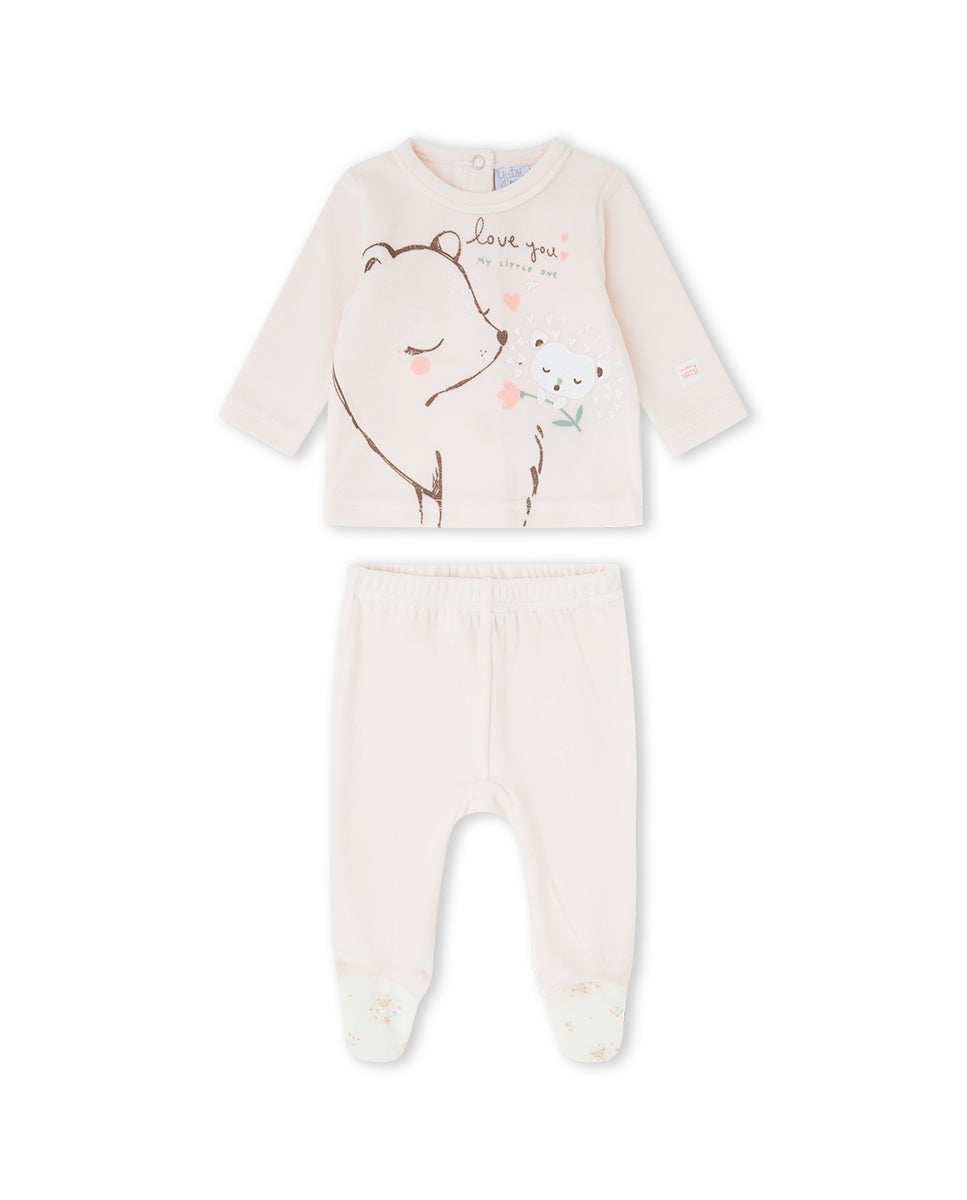 CONJUNTO  POLAINA NIÑA ROSA