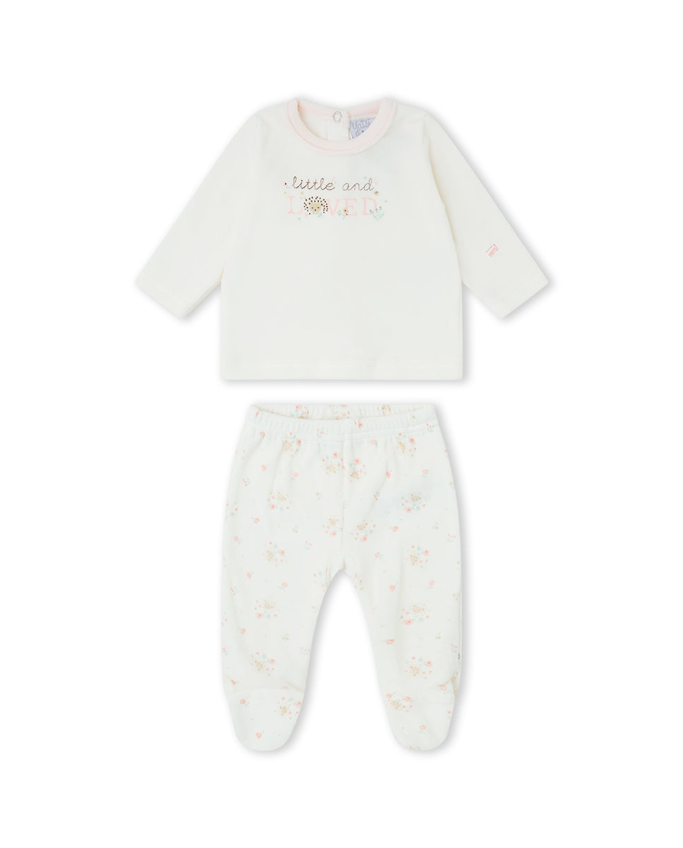 CONJUNTO  POLAINA NIÑA CRUDO