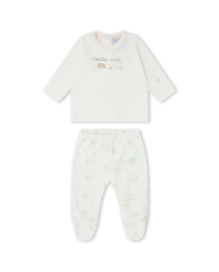 CONJUNTO  POLAINA NIÑA CRUDO