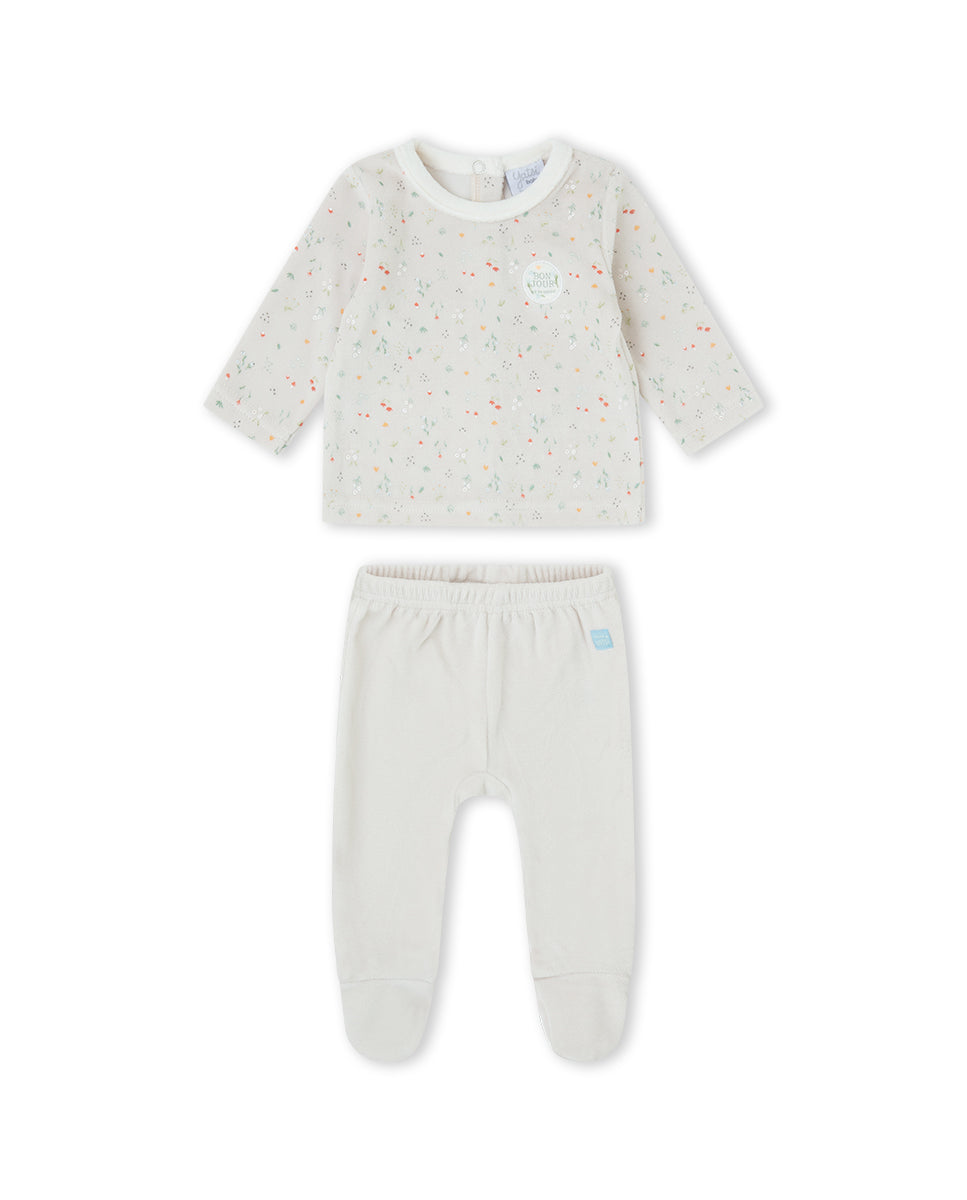 CONJUNTO  POLAINA NIÑA CRUDO
