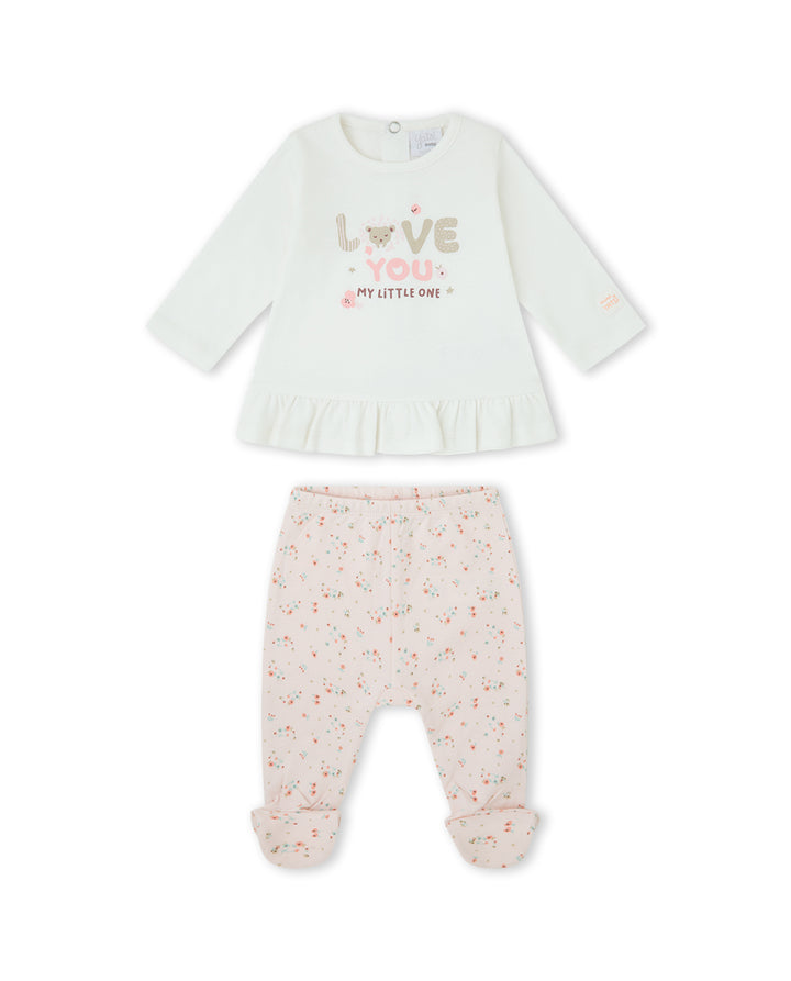 CONJUNTO  POLAINA NIÑA CRUDO