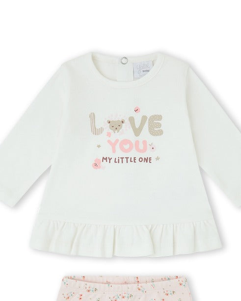 CONJUNTO  POLAINA NIÑA CRUDO
