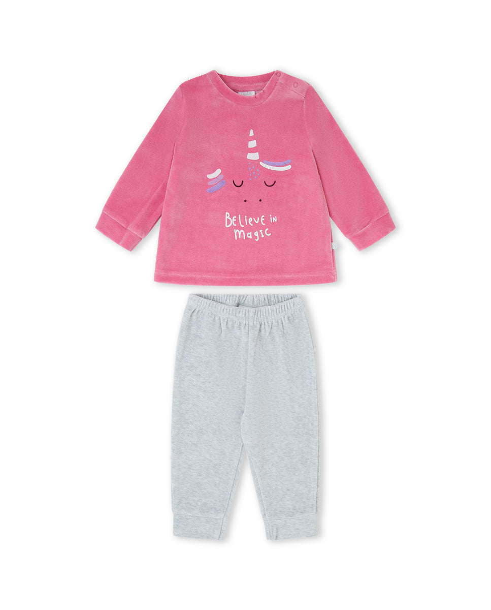 PIJAMA  NIÑA ROSA