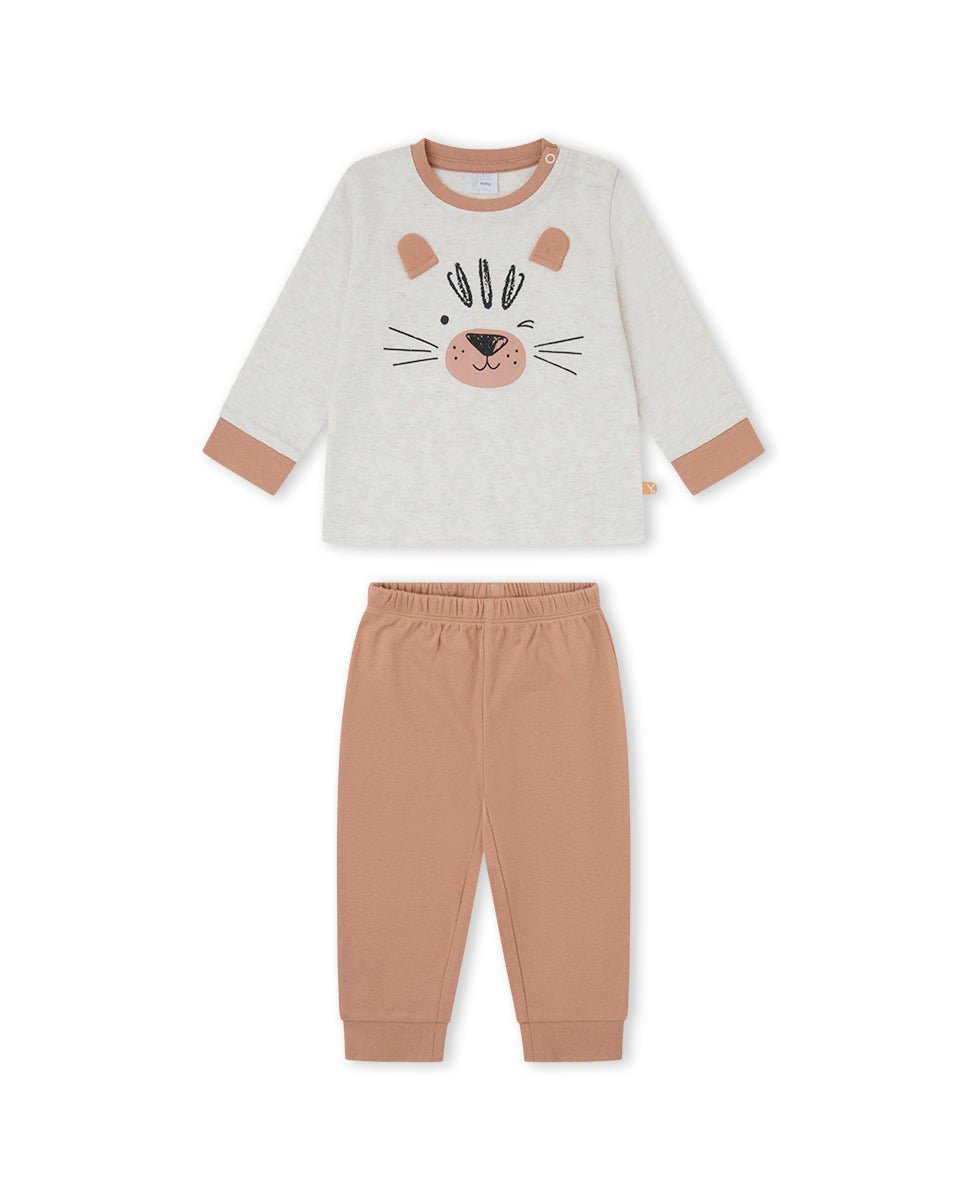 PIJAMA  NIÑO BEIGE