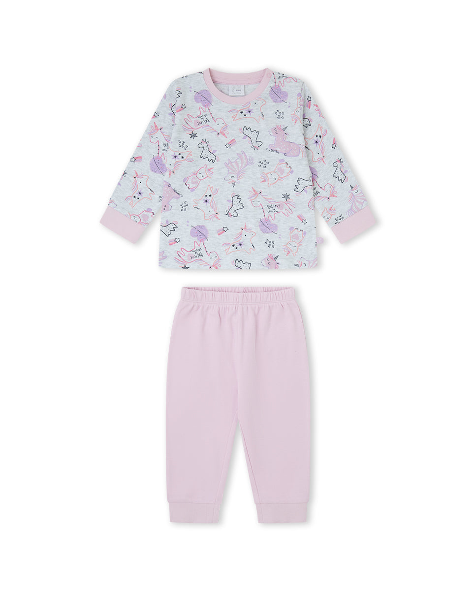 PIJAMA  NIÑA LILA