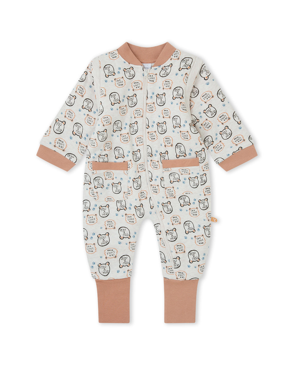 PELELE CREMALLERA NIÑO BEIGE