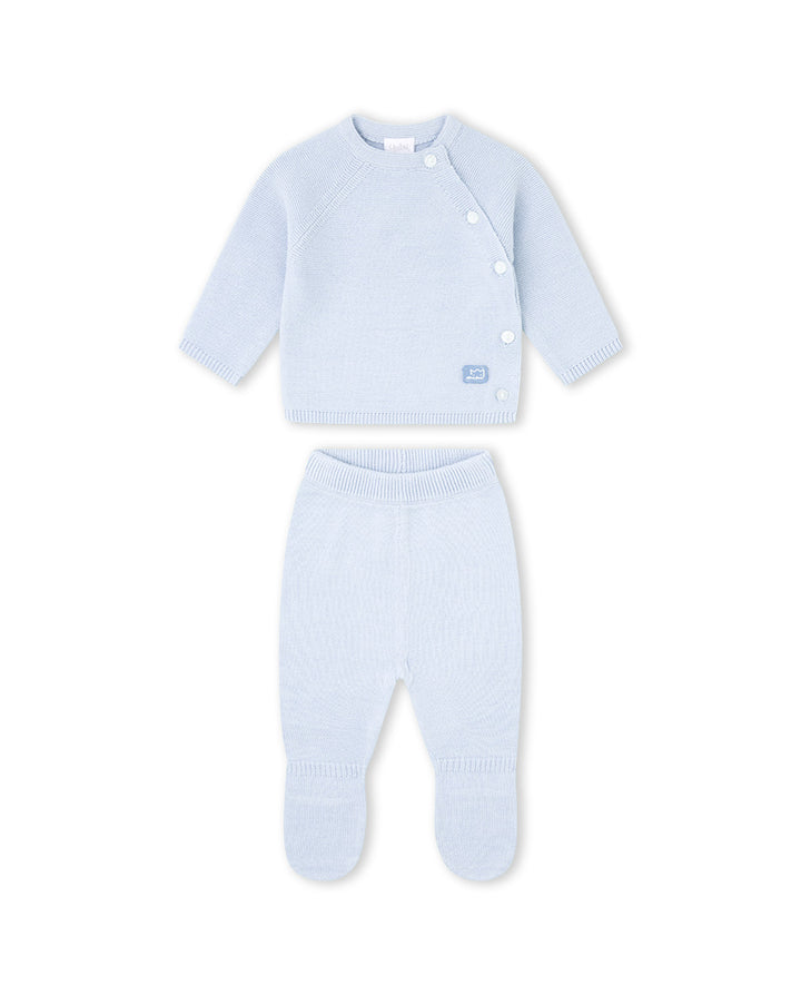 CONJUNTO TRICOT UNISEX CELESTE
