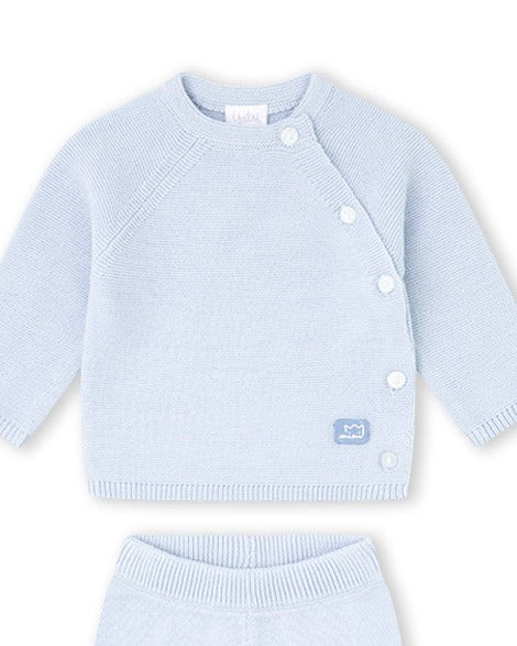 CONJUNTO TRICOT UNISEX CELESTE