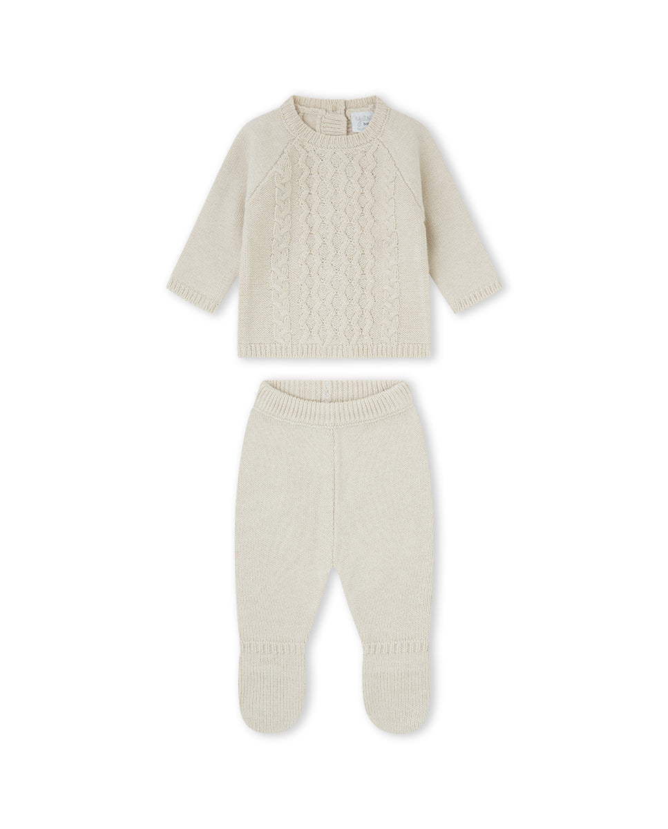 CONJUNTO TRICOT UNISEX CRUDO