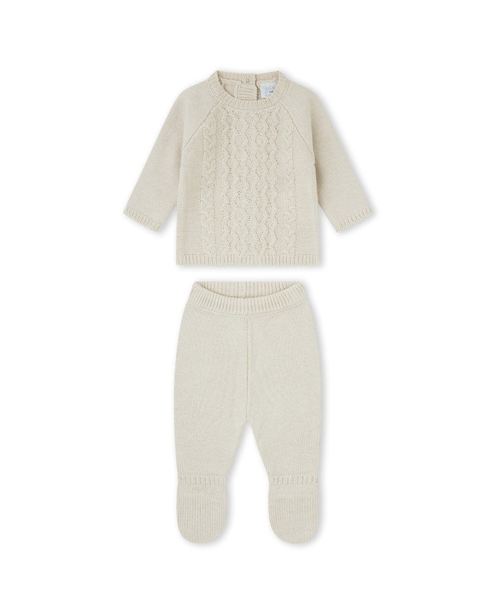 CONJUNTO TRICOT UNISEX CRUDO