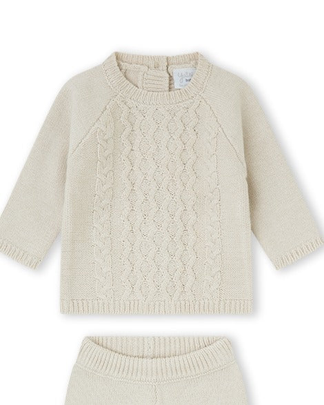 CONJUNTO TRICOT UNISEX CRUDO