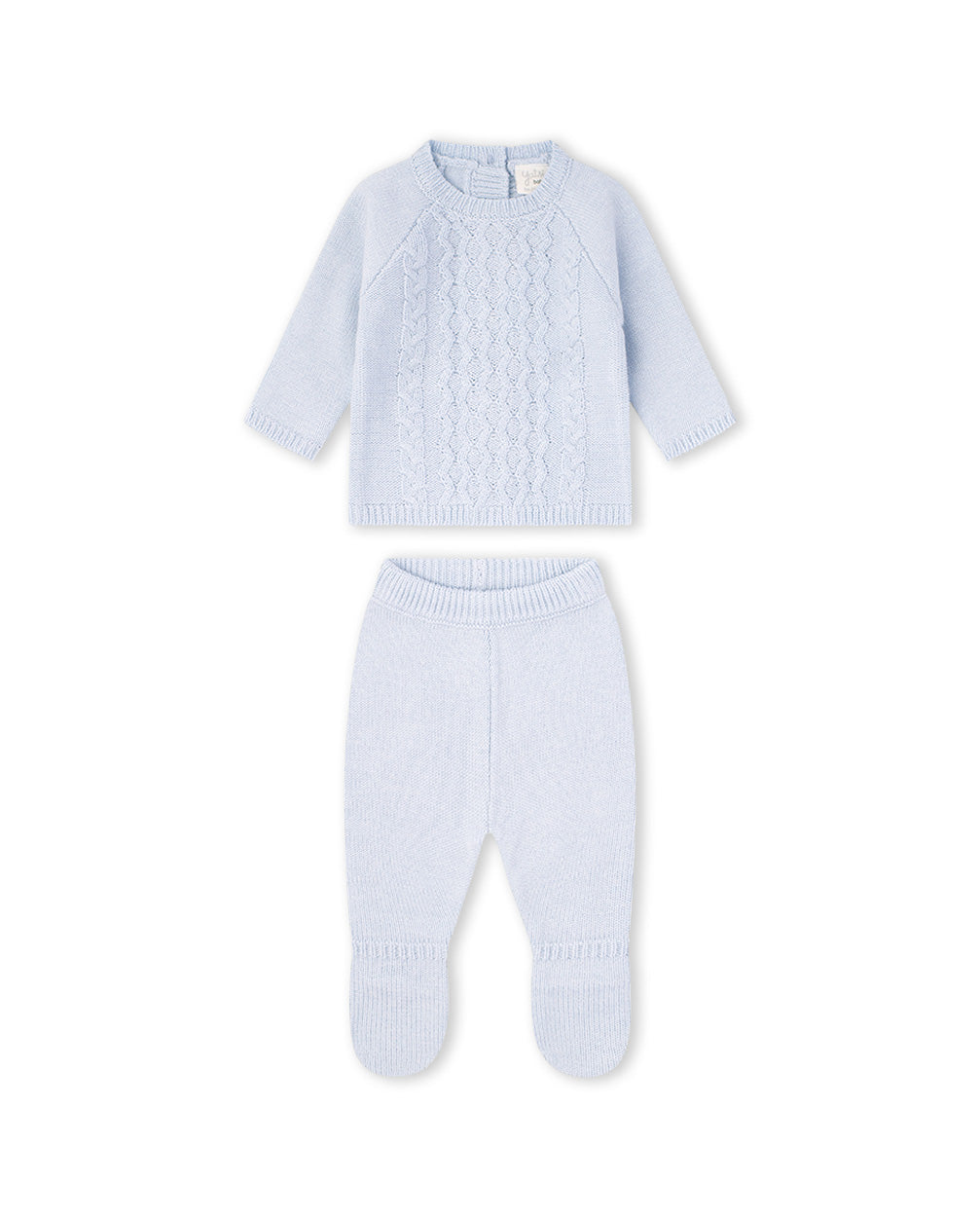 CONJUNTO TRICOT UNISEX CELESTE