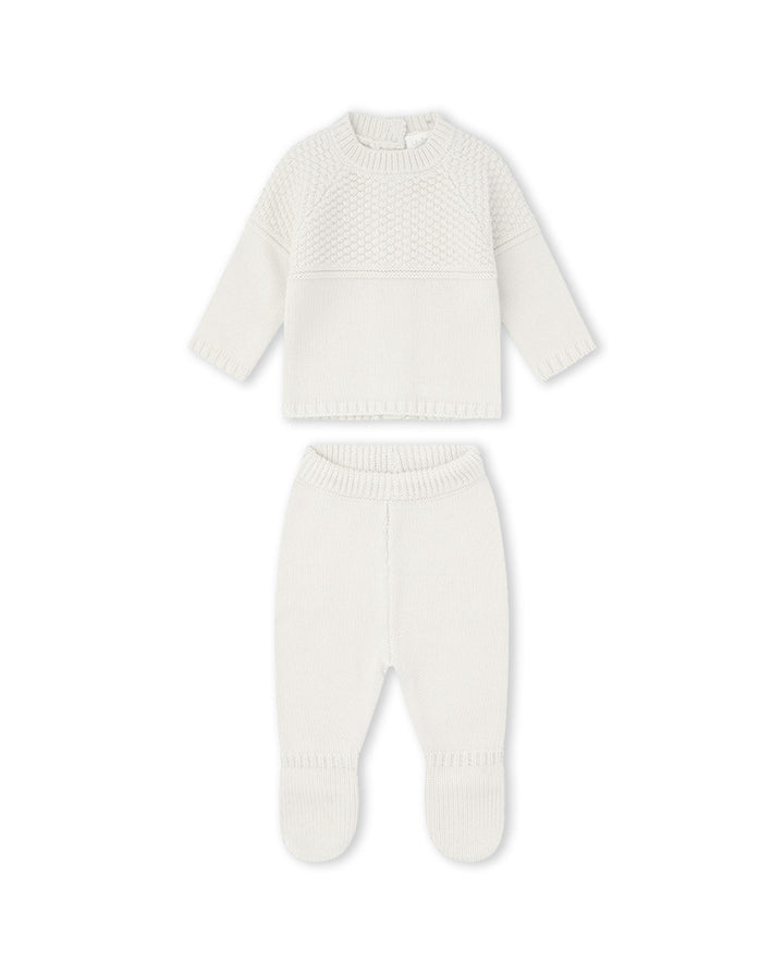 CONJUNTO TRICOT UNISEX CRUDO