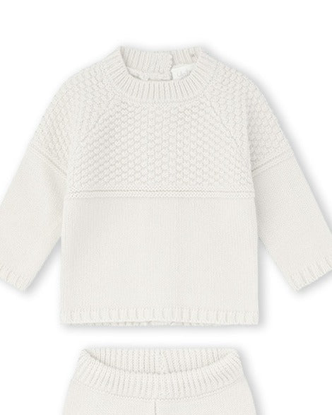 CONJUNTO TRICOT UNISEX CRUDO