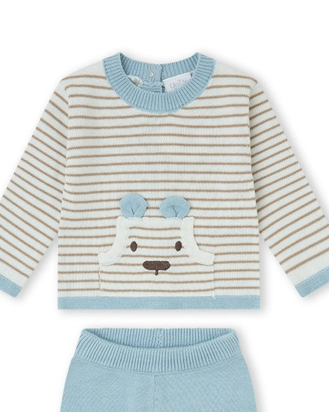 CONJUNTO TRICOT UNISEX CELESTE