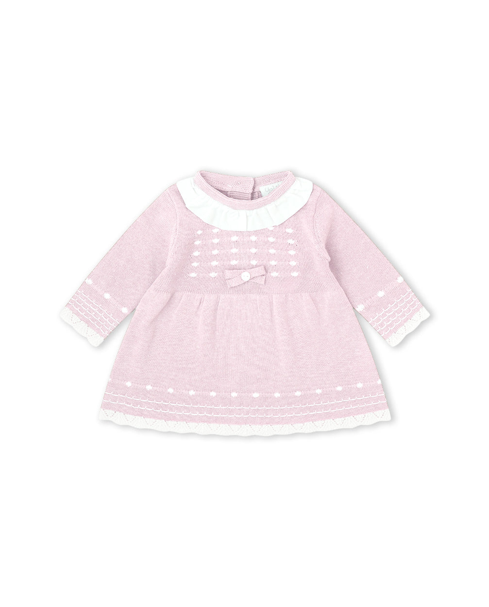 VESTIDO TRICOT NIÑA ROSA