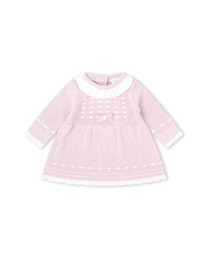 VESTIDO TRICOT NIÑA ROSA