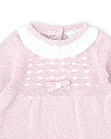 VESTIDO TRICOT NIÑA ROSA