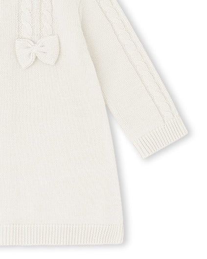 VESTIDO TRICOT NIÑA CRUDO