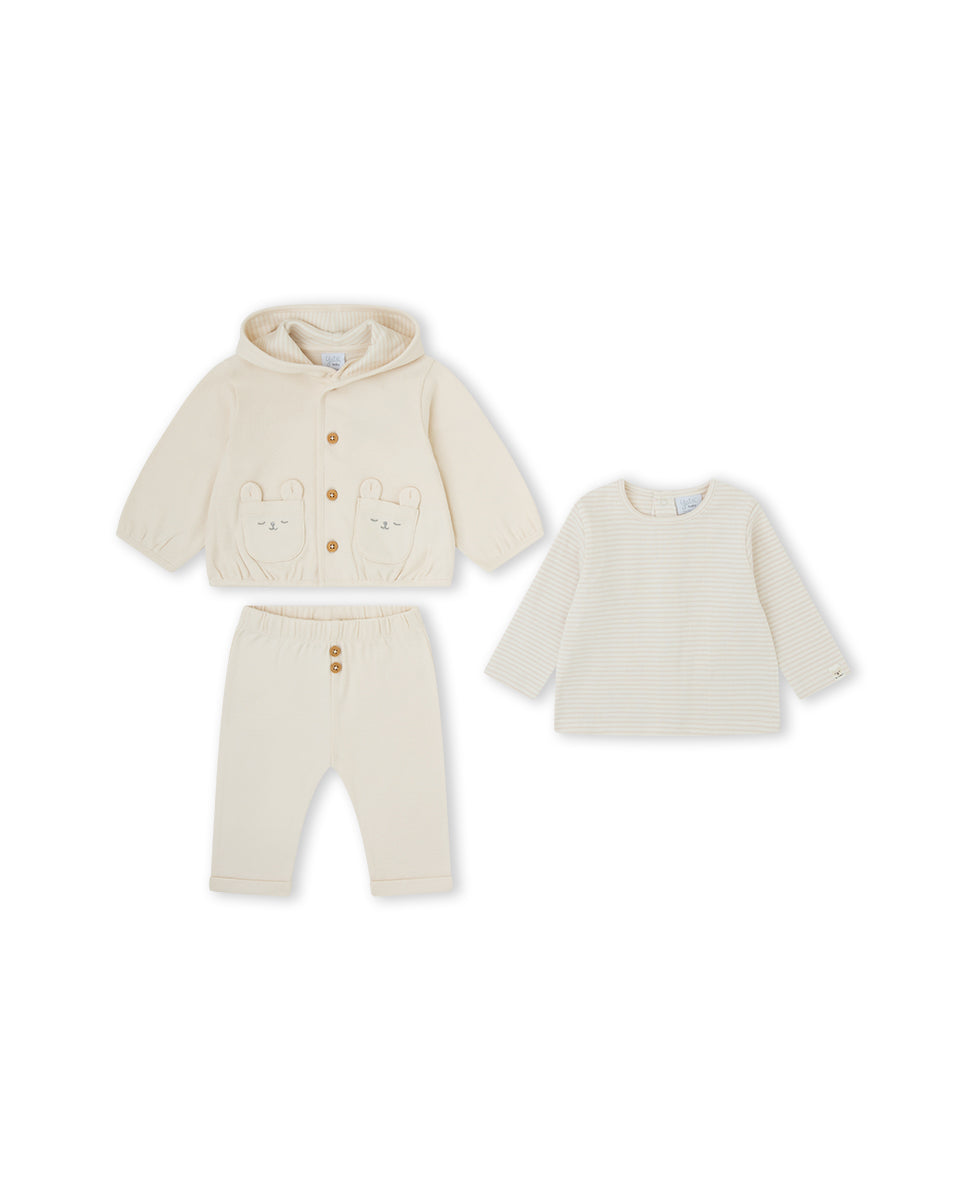 CONJUNTO 3 PIEZAS UNISEX GRIS VIGORÉ