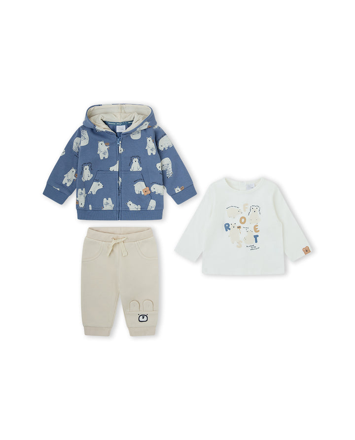 CONJUNTO 3 PIEZAS NIÑO AZUL