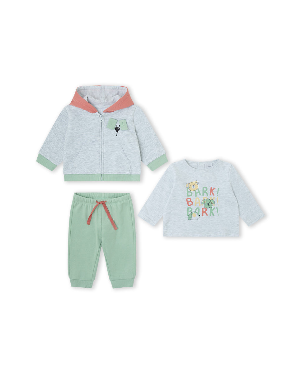 CONJUNTO 3 PIEZAS NIÑO GRIS VIGORÉ