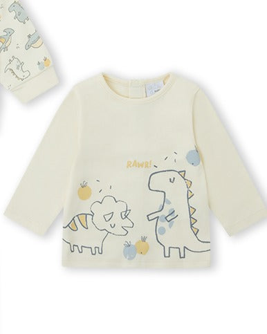 CONJUNTO 3 PIEZAS NIÑO BEIGE