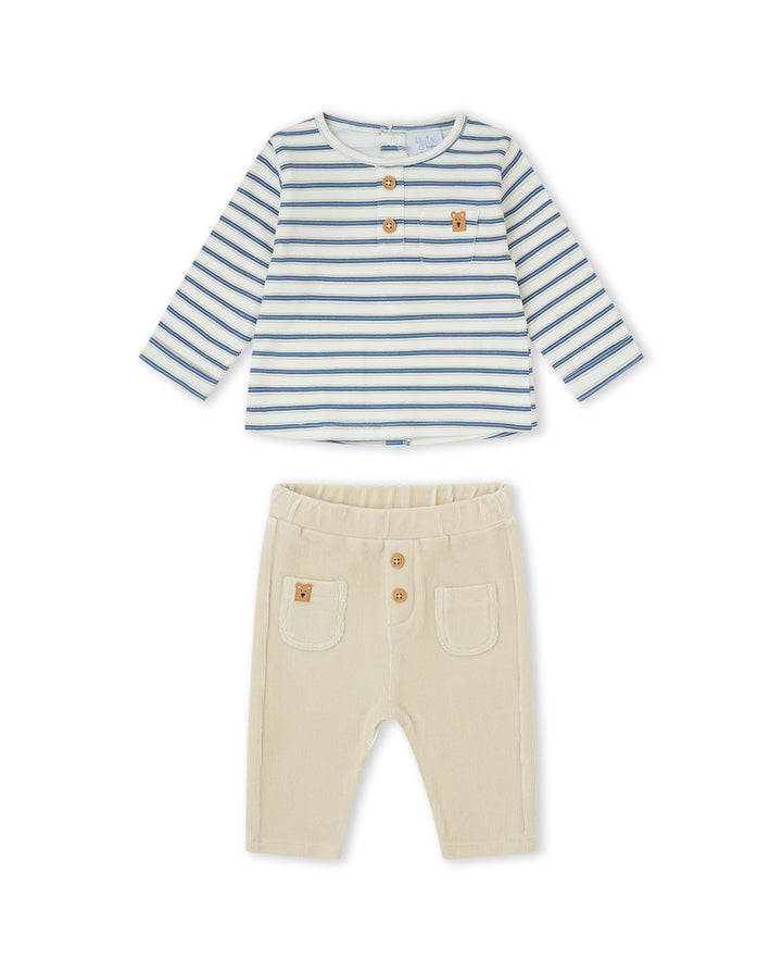 CONJUNTO 2 PIEZAS NIÑO BEIGE