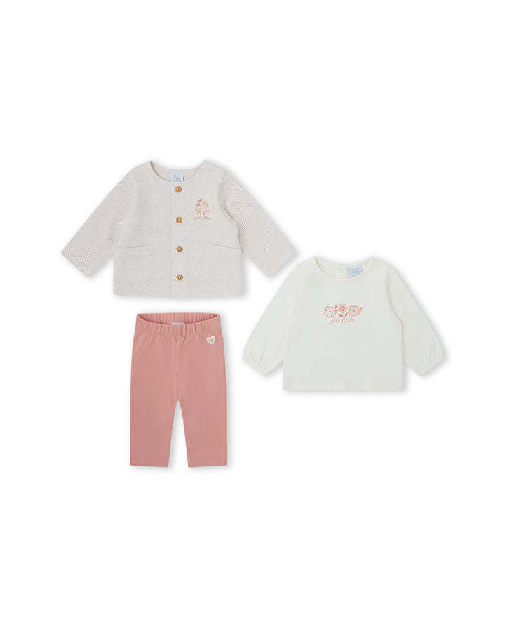 CONJUNTO 3 PIEZAS NIÑA TOSTADO