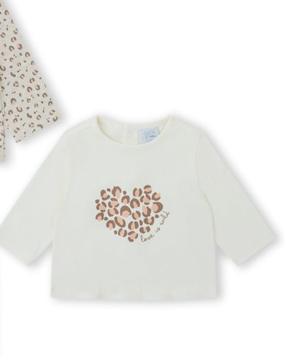 CONJUNTO 3 PIEZAS NIÑA BEIGE