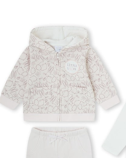 CONJUNTO 3 PIEZAS NIÑA ROSA