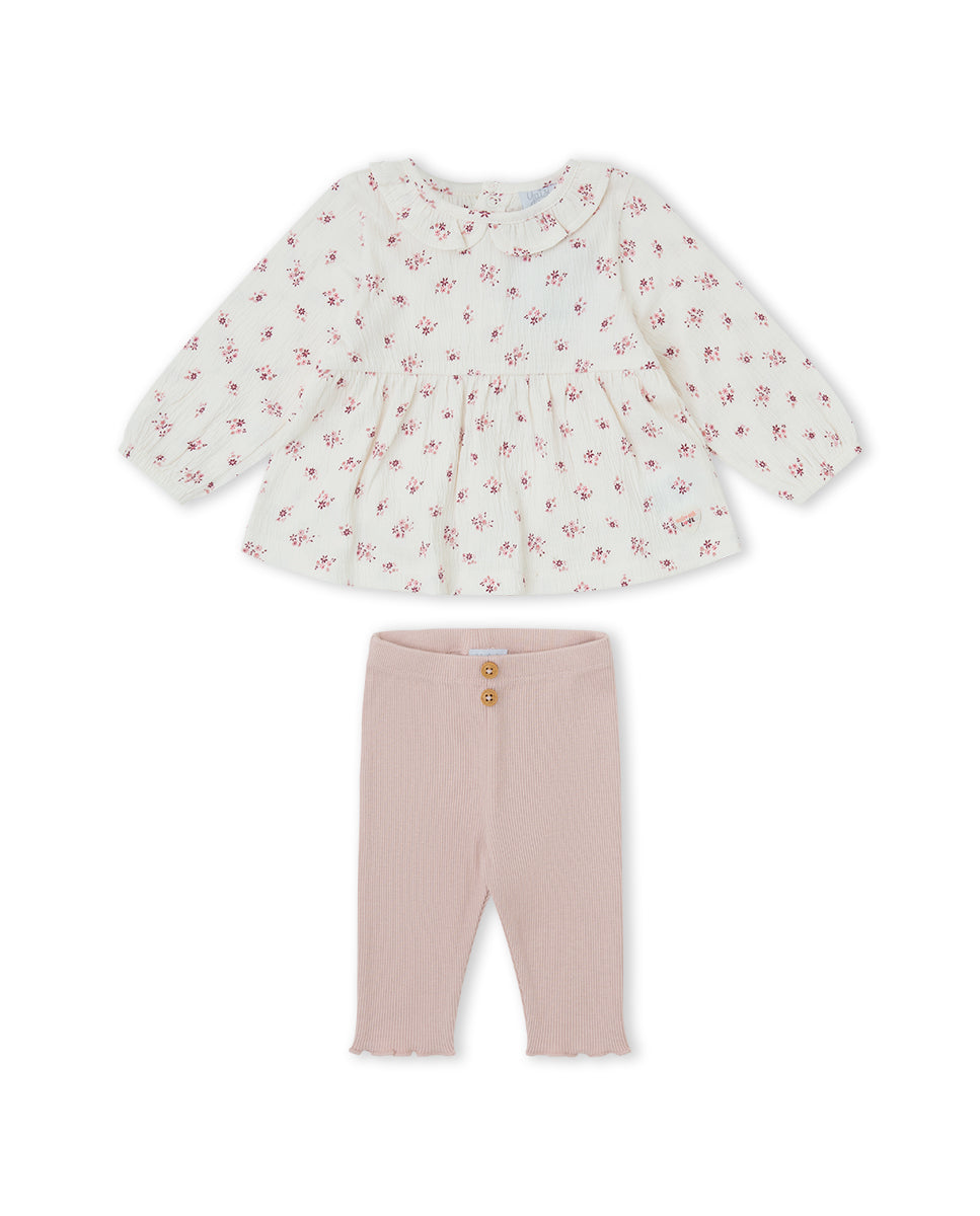 CONJUNTO 2 PIEZAS NIÑA BEIGE