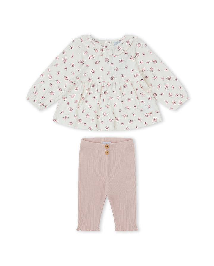 CONJUNTO 2 PIEZAS NIÑA BEIGE